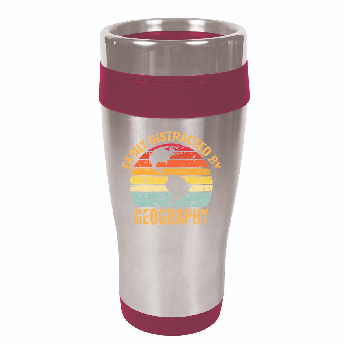 Geography Teacher Vintage Geographer 16oz Travel Tumbler