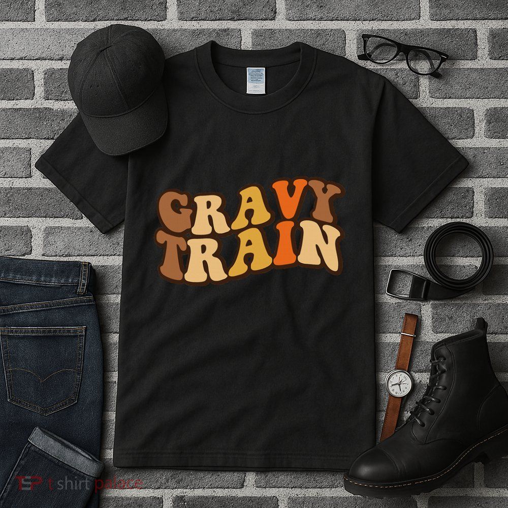 Gravy Train Vintage Thanksgiving Turkey Funny Love Gravy Tall T-Shirt