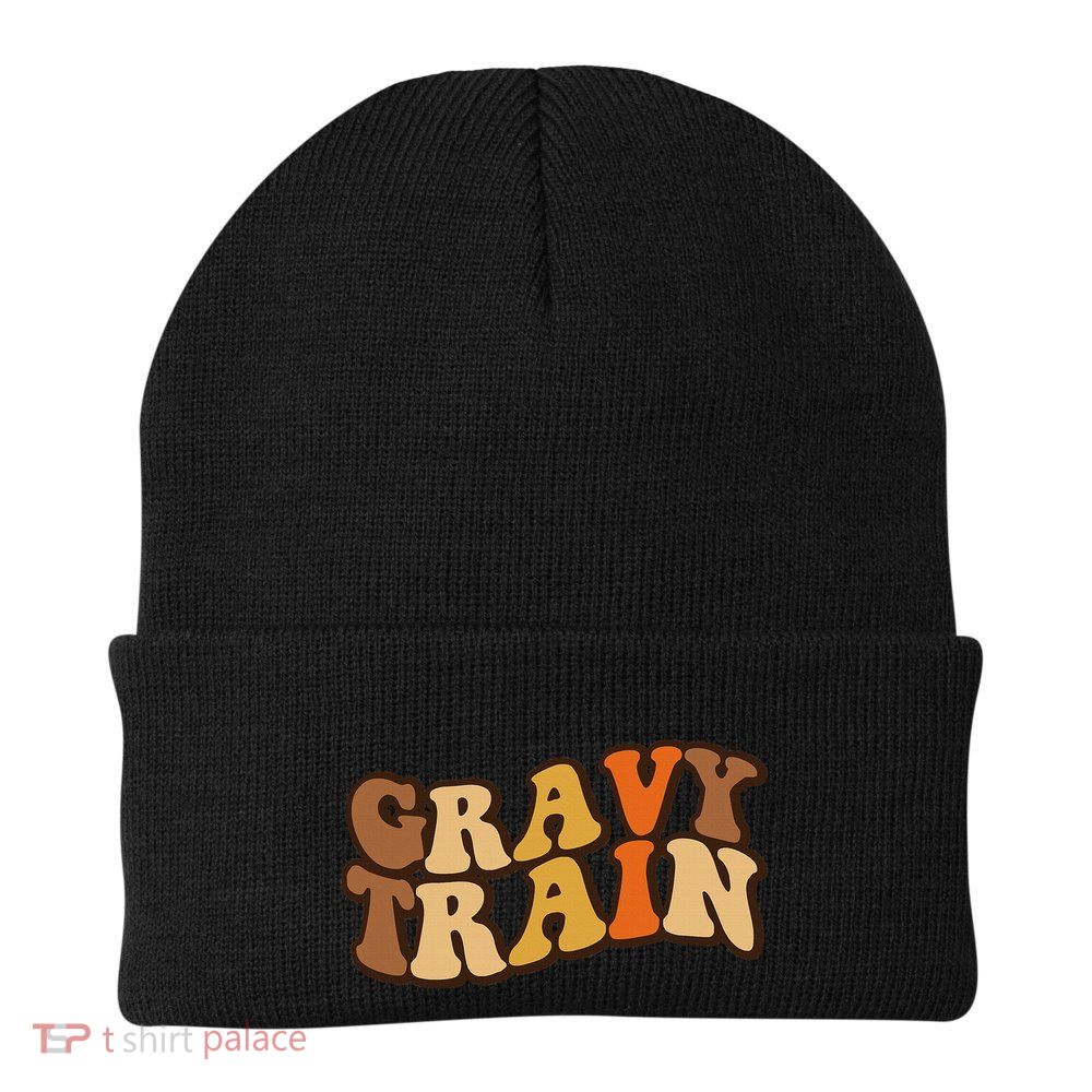 Gravy Train Vintage Thanksgiving Turkey Funny Love Gravy Beanie