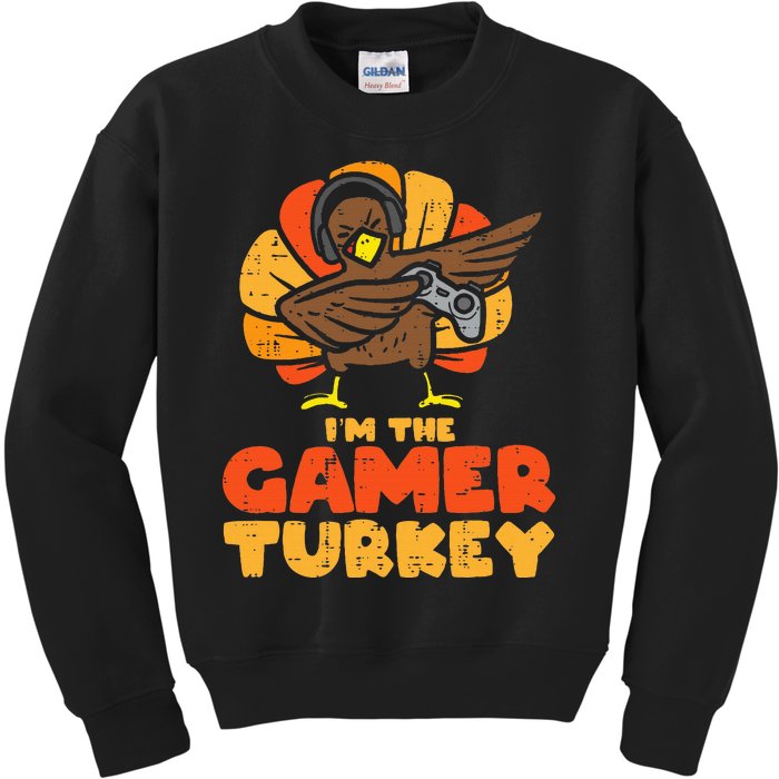 Gamer Turkey Video Games Gaming Thanksgiving Kids Sweatshirt