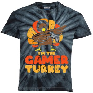 Gamer Turkey Video Games Gaming Thanksgiving Kids Tie-Dye T-Shirt