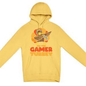 Gamer Turkey Video Games Gaming Thanksgiving Cool Gift Premium Pullover Hoodie