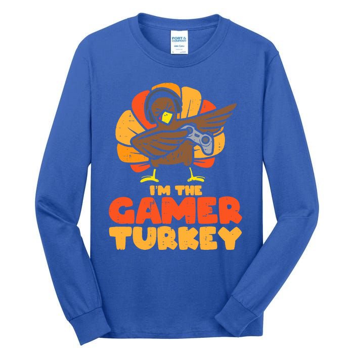 Gamer Turkey Video Games Gaming Thanksgiving Cool Gift Tall Long Sleeve T-Shirt