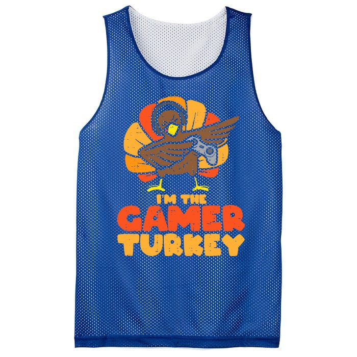 Gamer Turkey Video Games Gaming Thanksgiving Cool Gift Mesh Reversible Basketball Jersey Tank