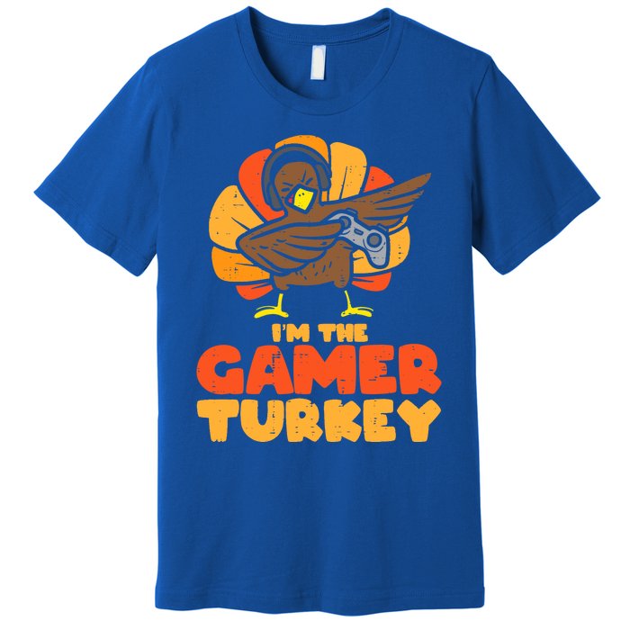 Gamer Turkey Video Games Gaming Thanksgiving Cool Gift Premium T-Shirt