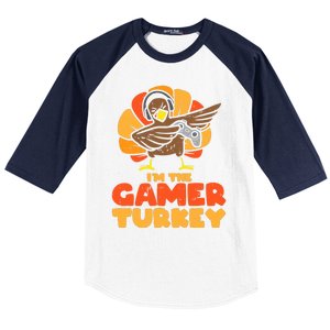 Gamer Turkey Video Games Gaming Thanksgiving Cool Gift Baseball Sleeve Shirt