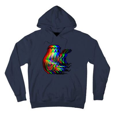 Ghost Trippy Vaporwave Electric Guitar Halloween Rock Music Tall Hoodie