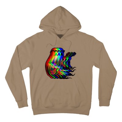 Ghost Trippy Vaporwave Electric Guitar Halloween Rock Music Hoodie