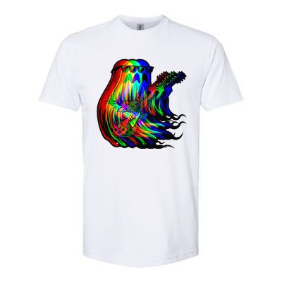 Ghost Trippy Vaporwave Electric Guitar Halloween Rock Music Softstyle CVC T-Shirt