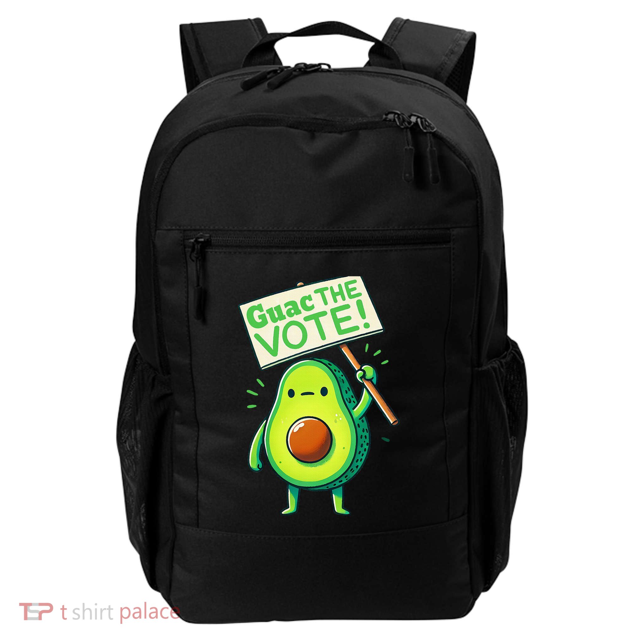 Guac The Vote Funny Avocado Voting Election Graphic Design Daily Commute Backpack