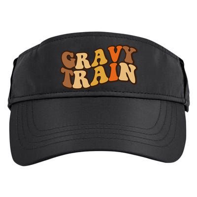 Gravy Train Vintage Thanksgiving Turkey Funny Love Gravy Adult Drive Performance Visor