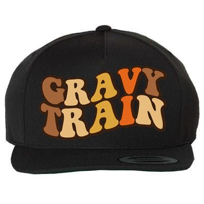 Gravy Train Vintage Thanksgiving Turkey Funny Love Gravy Wool Snapback Cap