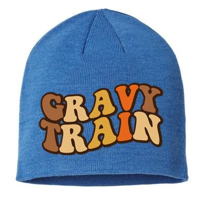 Gravy Train Vintage Thanksgiving Turkey Funny Love Gravy Sustainable Beanie