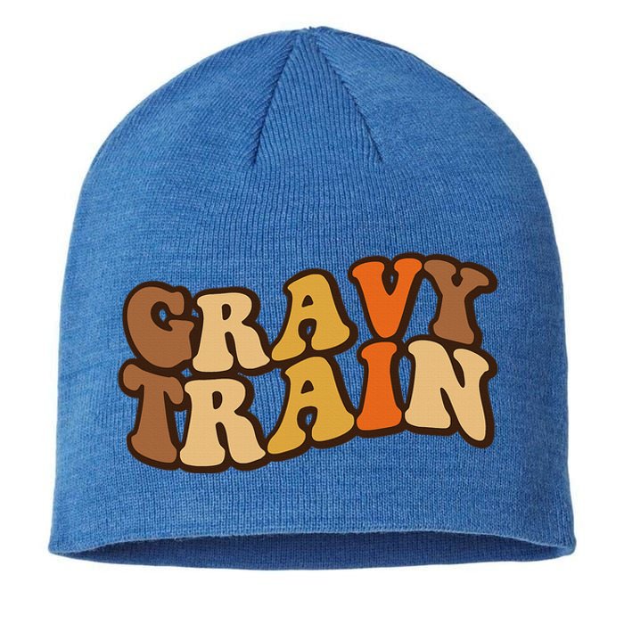 Gravy Train Vintage Thanksgiving Turkey Funny Love Gravy Sustainable Beanie