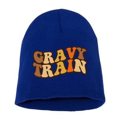 Gravy Train Vintage Thanksgiving Turkey Funny Love Gravy Short Acrylic Beanie