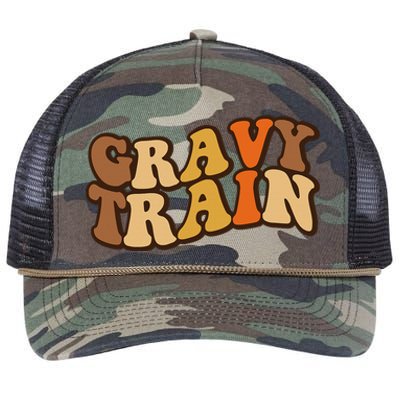 Gravy Train Vintage Thanksgiving Turkey Funny Love Gravy Retro Rope Trucker Hat Cap