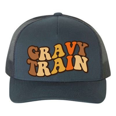 Gravy Train Vintage Thanksgiving Turkey Funny Love Gravy Yupoong Adult 5-Panel Trucker Hat