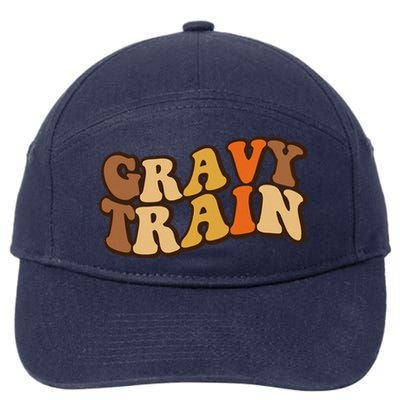 Gravy Train Vintage Thanksgiving Turkey Funny Love Gravy 7-Panel Snapback Hat