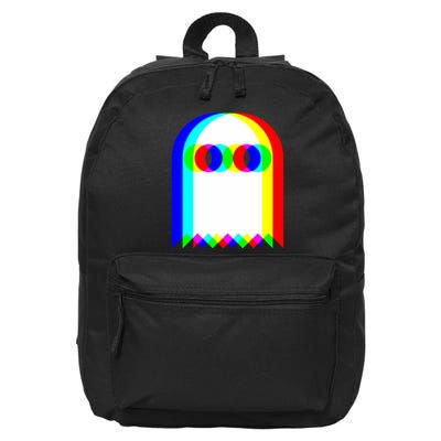 Ghost Trippy Vaporwave Halloween Techno Rave Edm Music Party 16 in Basic Backpack