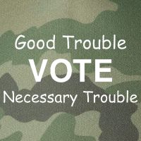 Good Trouble Vote Necessary Trouble Legacy Tie Dye Trucker Hat