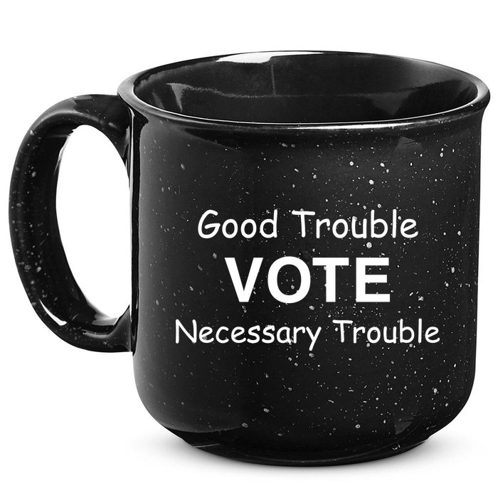 Good Trouble Vote Necessary Trouble 15oz Campfire Ceramic Mug
