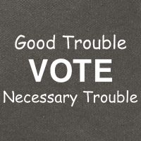 Good Trouble Vote Necessary Trouble Cotton Canvas Backpack