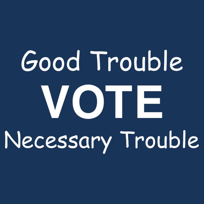 Good Trouble Vote Necessary Trouble Cooling Performance Long Sleeve Crew