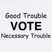 Good Trouble Vote Necessary Trouble Garment-Dyed Sweatshirt