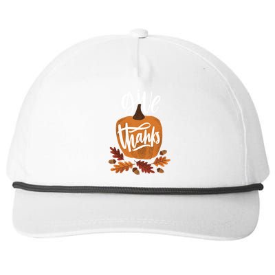 Give Thanks Vintage Fall Thanksgiving Snapback Five-Panel Rope Hat