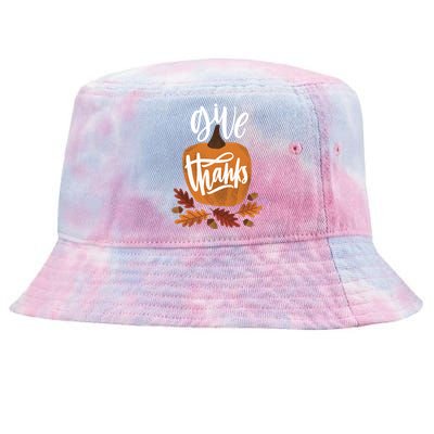 Give Thanks Vintage Fall Thanksgiving Tie-Dyed Bucket Hat