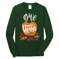 Give Thanks Vintage Fall Thanksgiving Long Sleeve Shirt