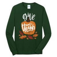 Give Thanks Vintage Fall Thanksgiving Tall Long Sleeve T-Shirt