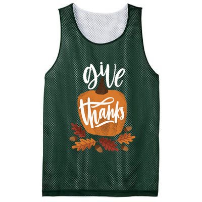 Give Thanks Vintage Fall Thanksgiving Mesh Reversible Basketball Jersey Tank