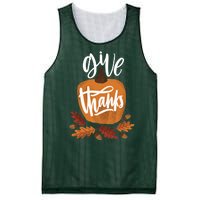 Give Thanks Vintage Fall Thanksgiving Mesh Reversible Basketball Jersey Tank