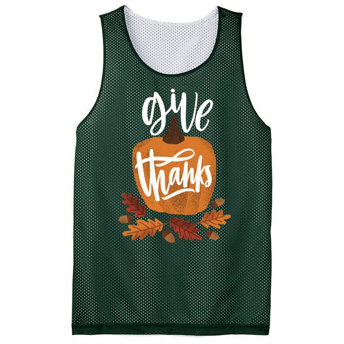 Give Thanks Vintage Fall Thanksgiving Mesh Reversible Basketball Jersey Tank