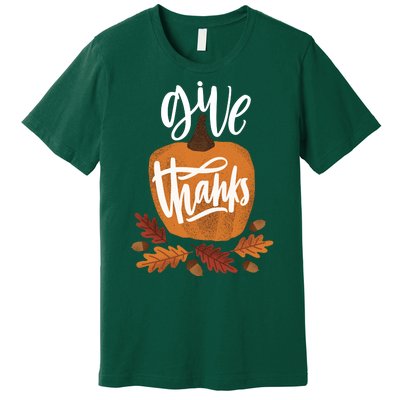 Give Thanks Vintage Fall Thanksgiving Premium T-Shirt