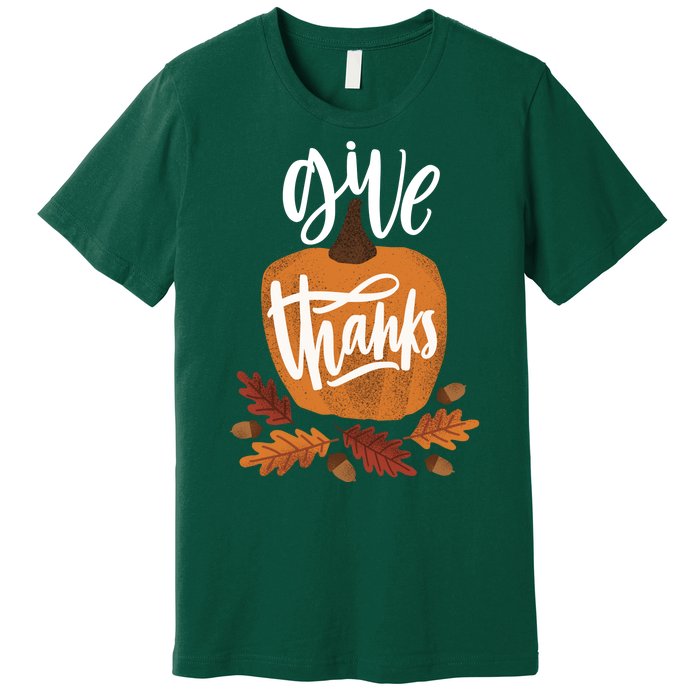 Give Thanks Vintage Fall Thanksgiving Premium T-Shirt