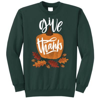 Give Thanks Vintage Fall Thanksgiving Tall Sweatshirt