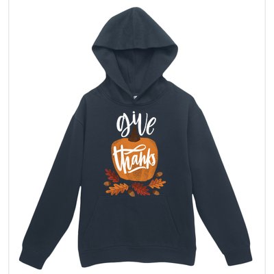 Give Thanks Vintage Fall Thanksgiving Urban Pullover Hoodie