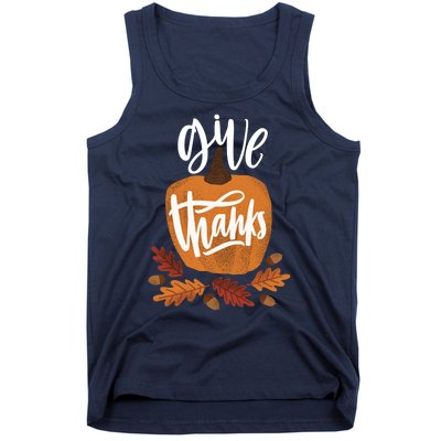 Give Thanks Vintage Fall Thanksgiving Tank Top