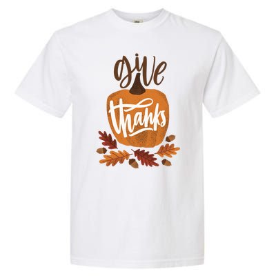 Give Thanks Vintage Fall Thanksgiving Garment-Dyed Heavyweight T-Shirt