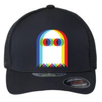 Ghost Trippy Vaporwave Halloween Techno Rave Edm Music Party Flexfit Unipanel Trucker Cap