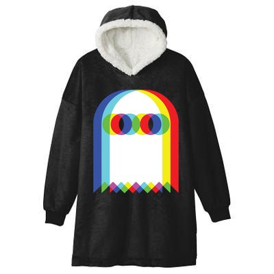Ghost Trippy Vaporwave Halloween Techno Rave Edm Music Party Hooded Wearable Blanket