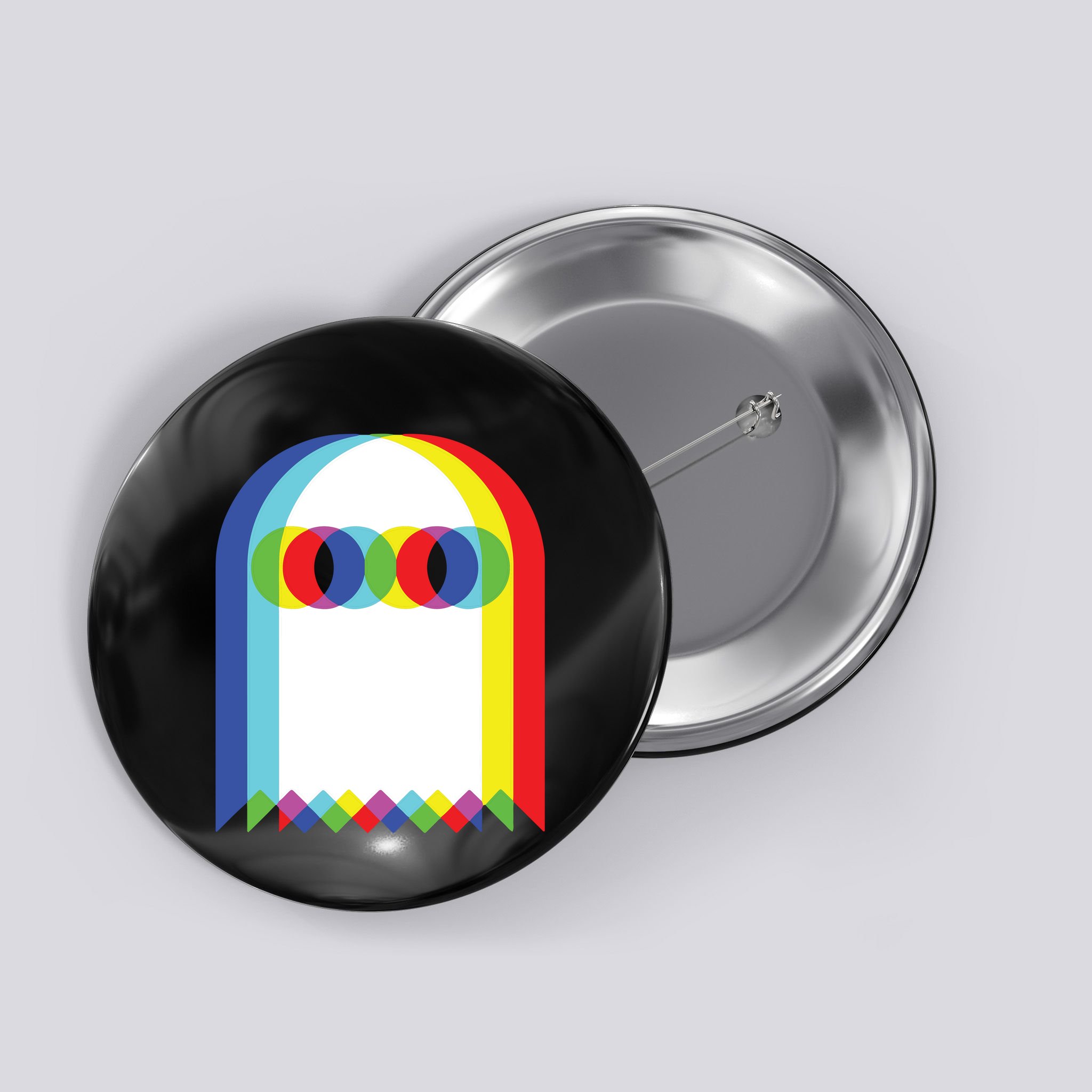 Ghost Trippy Vaporwave Halloween Techno Rave Edm Music Party Button