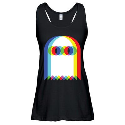 Ghost Trippy Vaporwave Halloween Techno Rave Edm Music Party Ladies Essential Flowy Tank