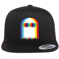 Ghost Trippy Vaporwave Halloween Techno Rave Edm Music Party Flatbill Hat