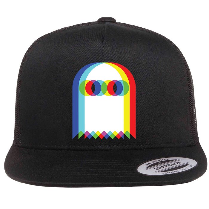 Ghost Trippy Vaporwave Halloween Techno Rave Edm Music Party Flatbill Hat