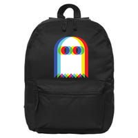 Ghost Trippy Vaporwave Halloween Techno Rave Edm Music Party 16 in Basic Backpack