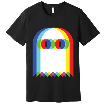 Ghost Trippy Vaporwave Halloween Techno Rave Edm Music Party Premium T-Shirt