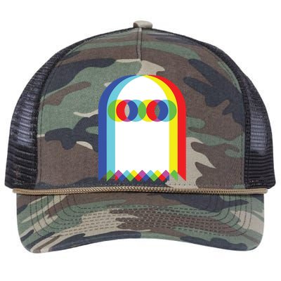 Ghost Trippy Vaporwave Halloween Techno Rave Edm Music Party Retro Rope Trucker Hat Cap